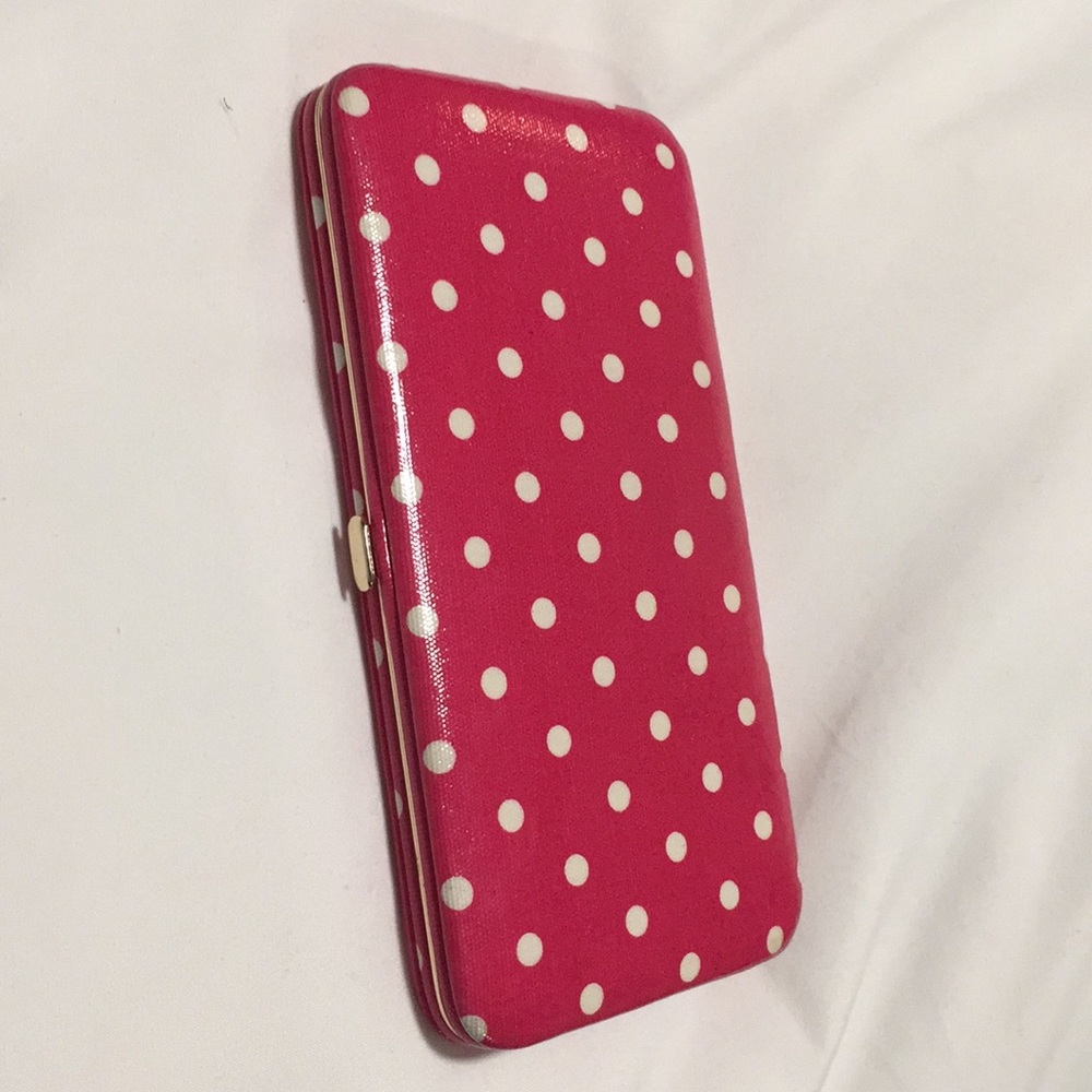 Pink polka dot wallet!